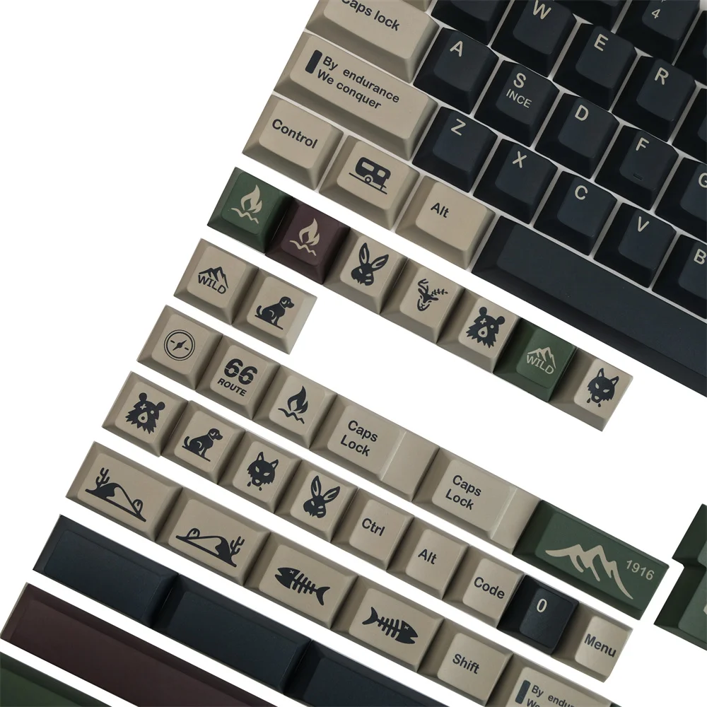 Imagem -05 - Teclado Mecânico Gmk Wild Keycap 142 Teclas Perfil Cereja Sublimação Dye Iso Enter Outemu Gateron Ttc mx Switches