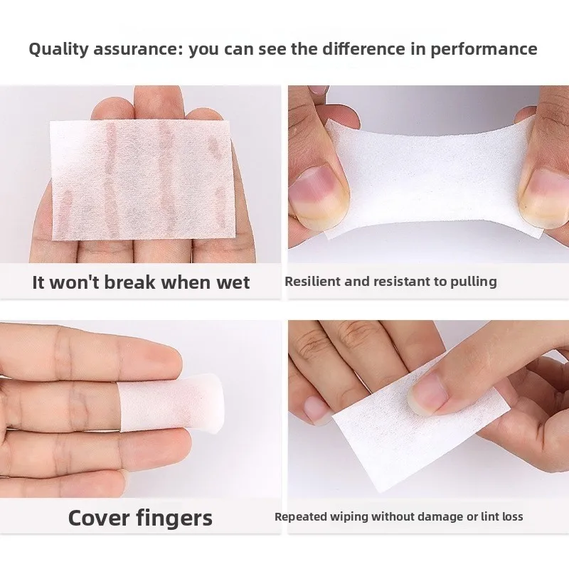 糸くずの出ないネイルコットンパッド 400/550/1000枚入り プロ用ジェルポリッシュリムーバーパッド ネイルアートクリーニングツール ネイルケア用