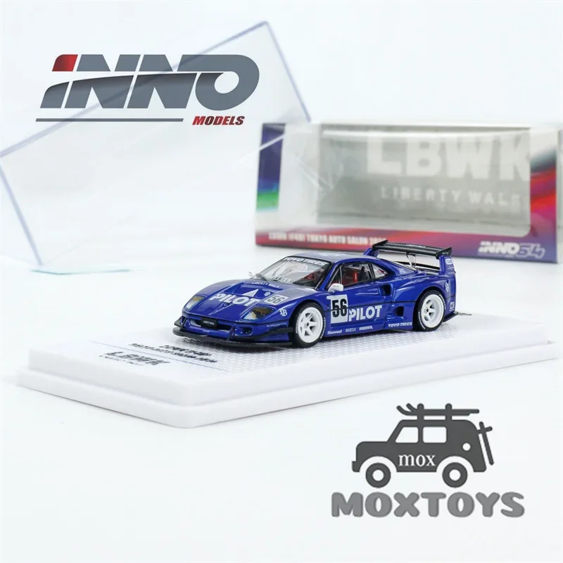 

INNO 1:64 LBWK F40 Tokyo Auto Salon 2024 #56 Blue Diecast Model Car