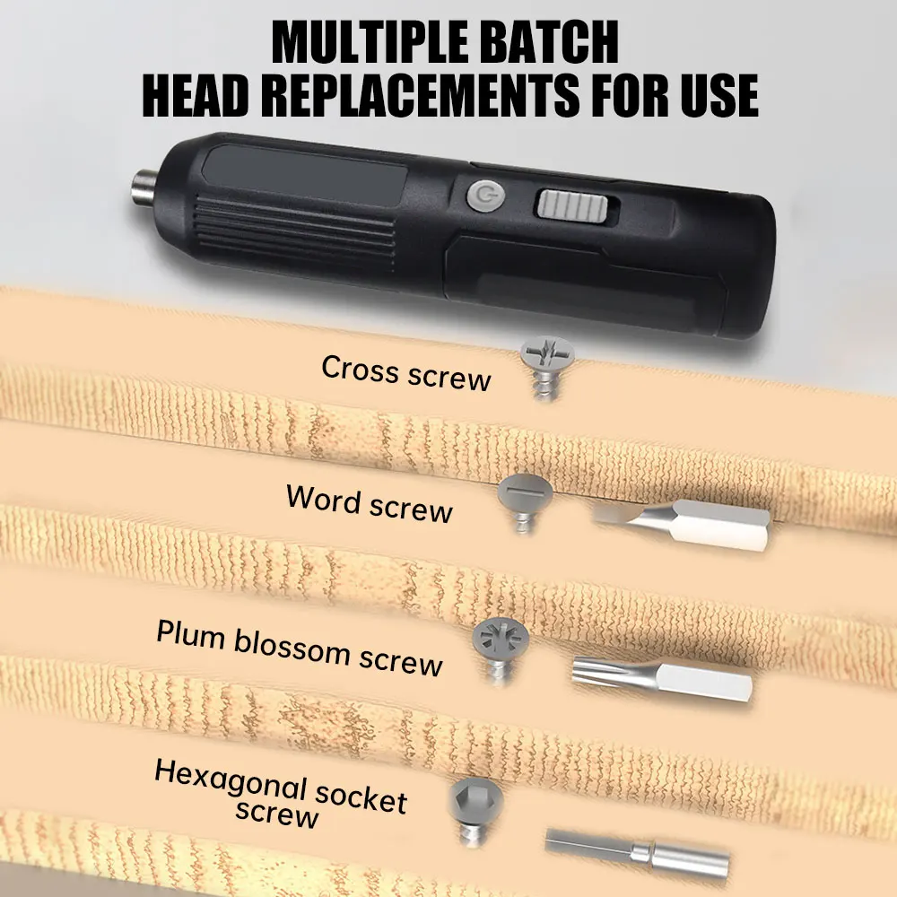 USB Rechargeable Mini Screwdriver Set for wood and plastic High Torque Lithium Screwdriver for household Electric Screwdriver