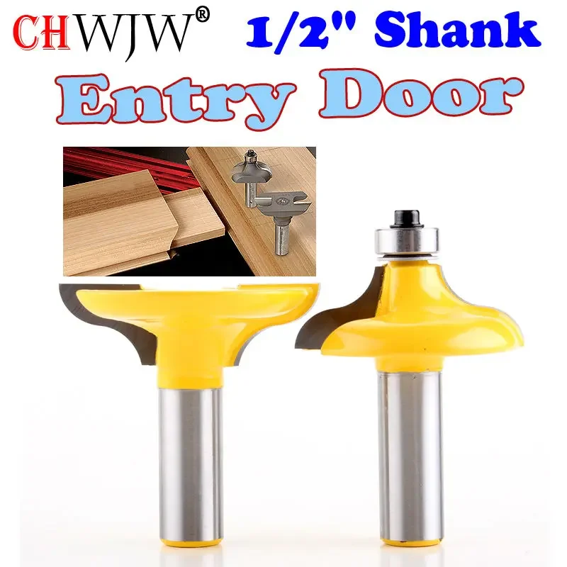 

2 PC 1/2" Shank Entry Door for Long Tenons Router Bit woodworking cutter woodworking bits Tenon Cutter for Woodworking Tools