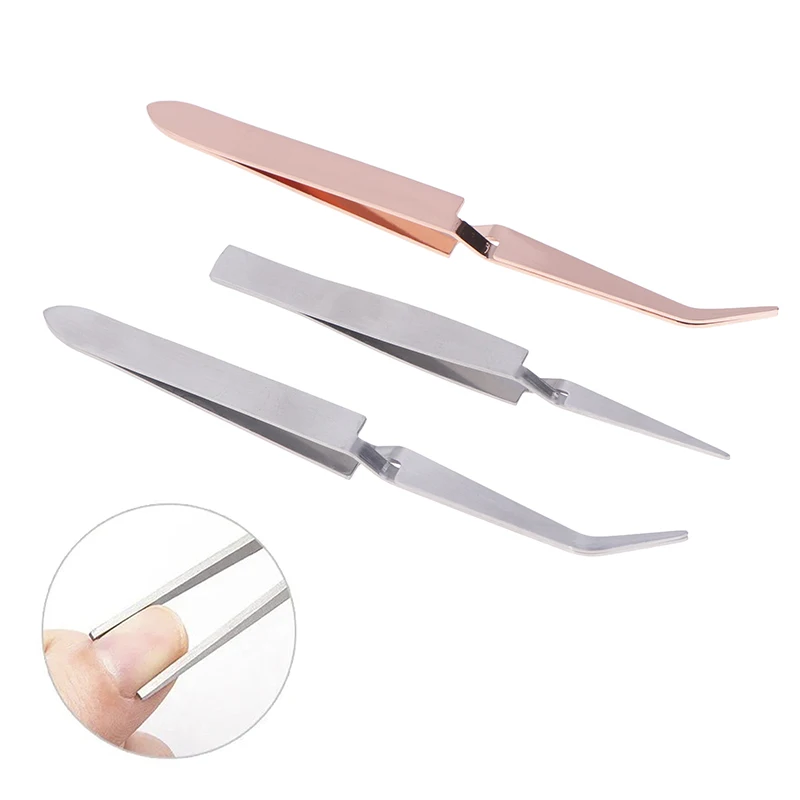 1Pc Multifunction Stainless Steel Nail Art Shaping Tweezers Cross Nail Clip Nail Art Tool Professional Manicure Tools