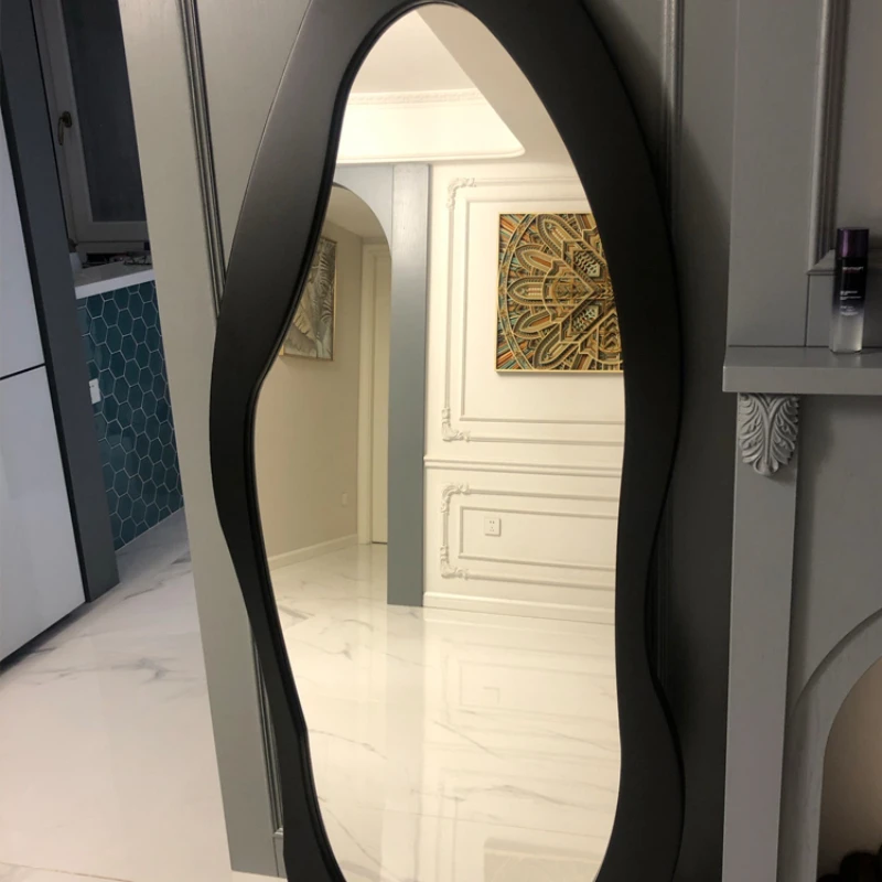 

Customized European style floor mounted mirror, cute ins, full body mirror, decorative frame, home internet celebrity, creative