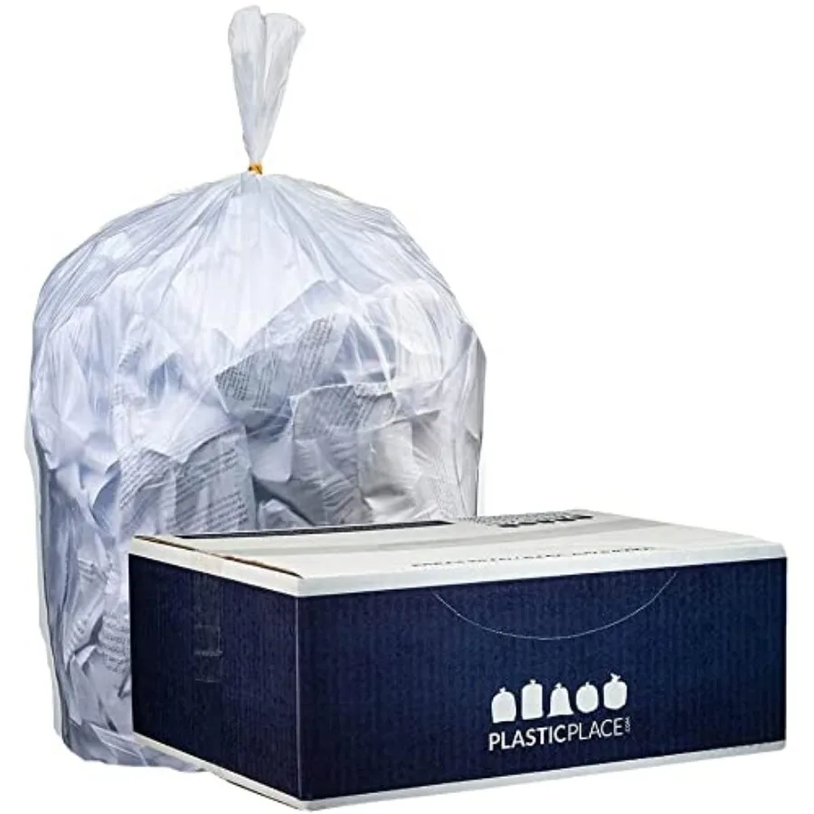 

12-16 Gallon Trash Bags │ 1.0 Mil │ Clear Tall Garbage Can Liners │ 24" x 31" 250 Case