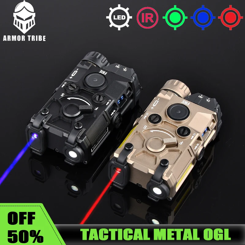 

Brand New OGL Tactical All Metal Red Dot Green Blue IR Sight Indicator Pointer Strobe Light Fit 20mm Rail Airsoft Hunting Laser