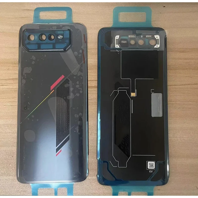 

Задняя крышка батарейного отсека, задний стеклянный чехол для телефона Asus ROG 6, крышка батарейного отсека с наклейкой