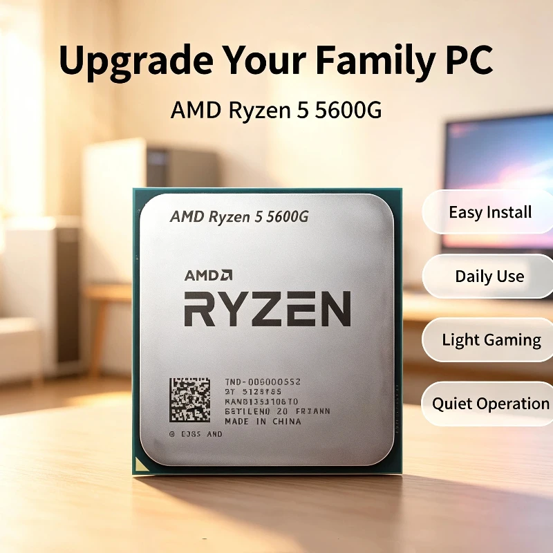 R5 5600G Silent Low Heat APU Processor 3.9GHz Base Frequency Mini ITX HTPC Daily Entertainment Computer Parts