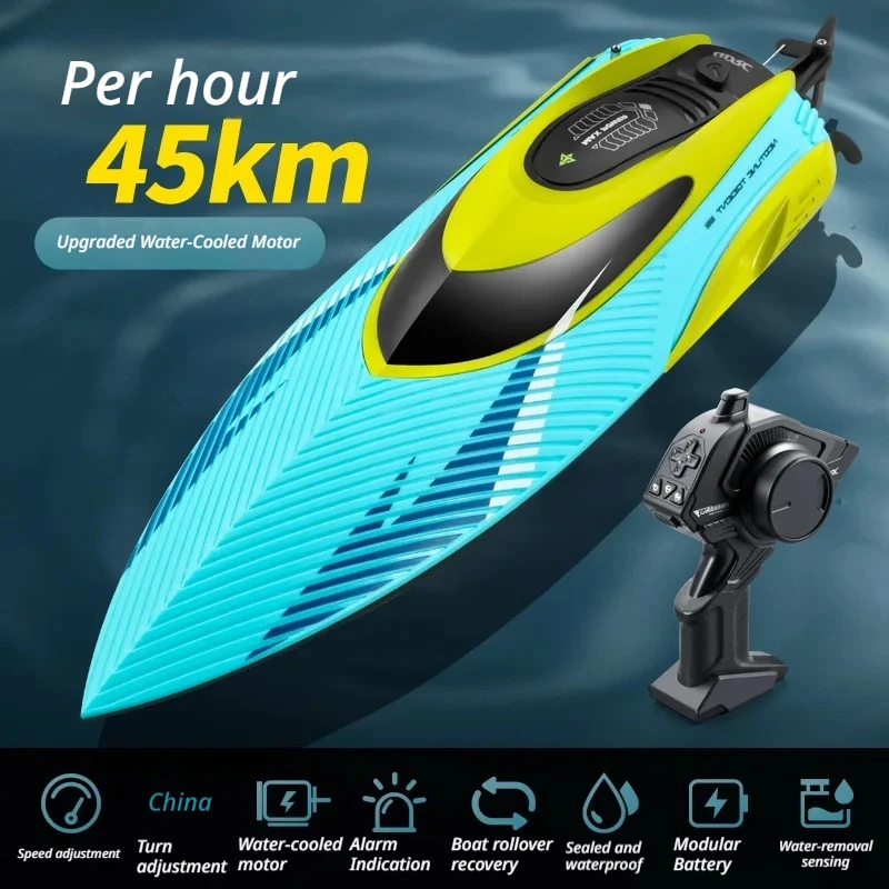 S3 Large Size High Power RC Speedboat Rechargeable Electric High Speed Remote Control Racing Boat Water Ship Model Hobby Toy