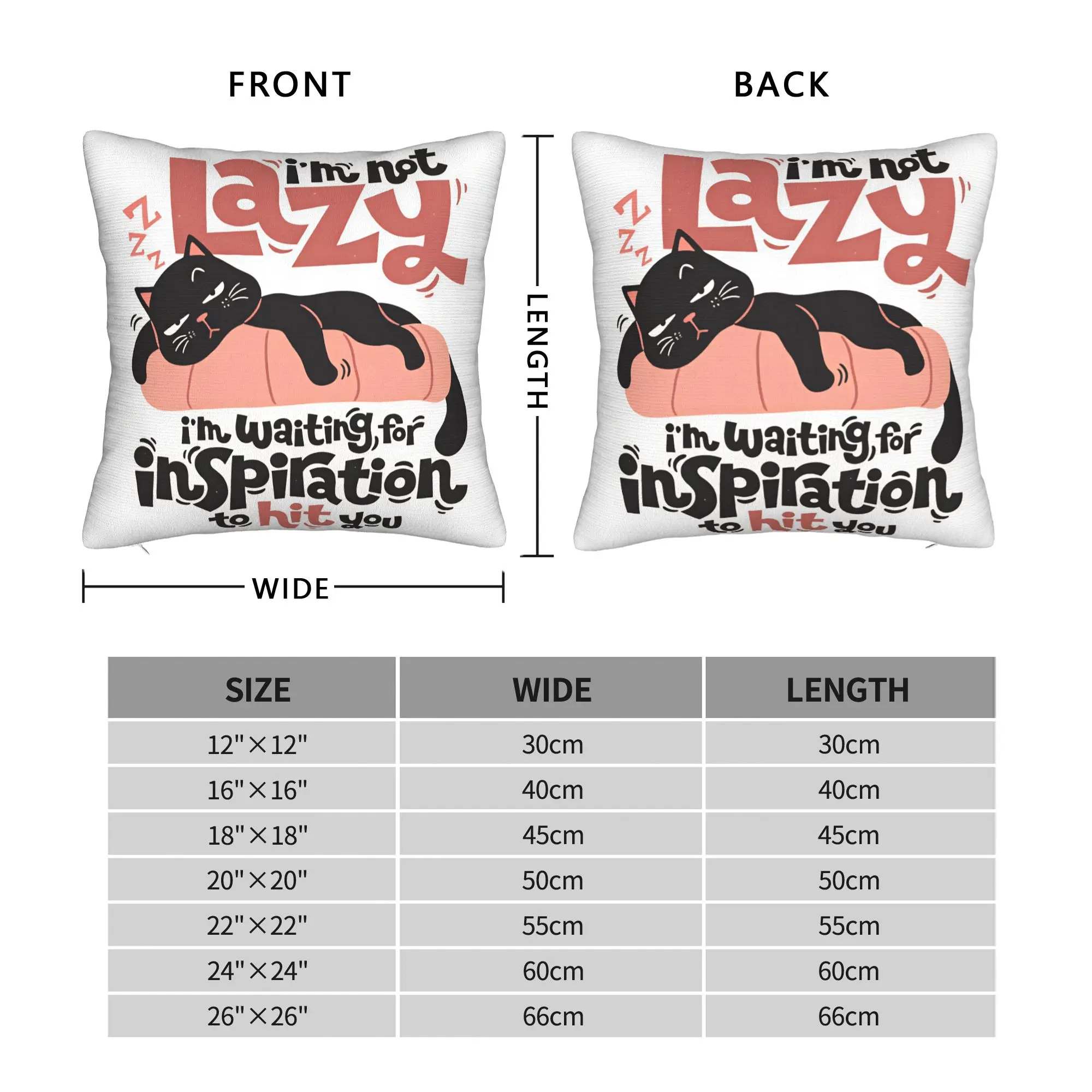 Pillow Cover HIT LAZY CAT Photographic Print  Cute Funny Pillow Case For Sofa Home Decoration Pillowcases