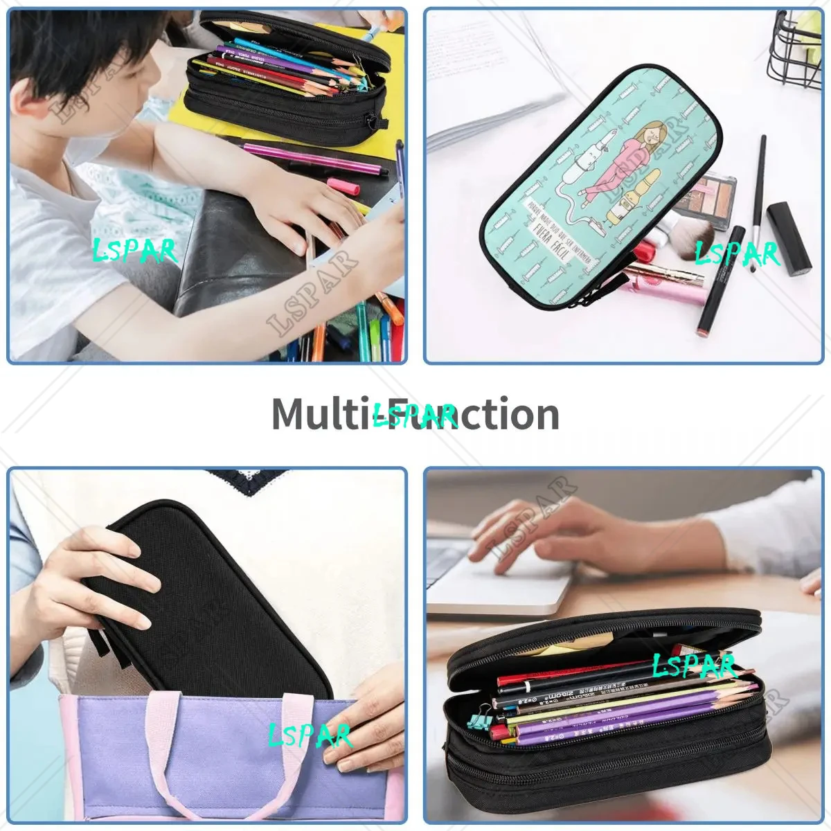 Doctor Nurse Enfermera En Apuros Pencil Case Double Layer Large-capacity School Accessories Pencilcase Suprise Gift