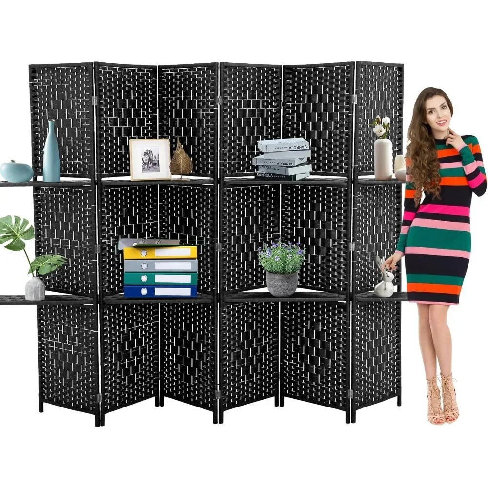 Room Dividers and Folding Privacy  Tall Portable Room Seperating Divider Display Shelves Solid Wood Room Partitions