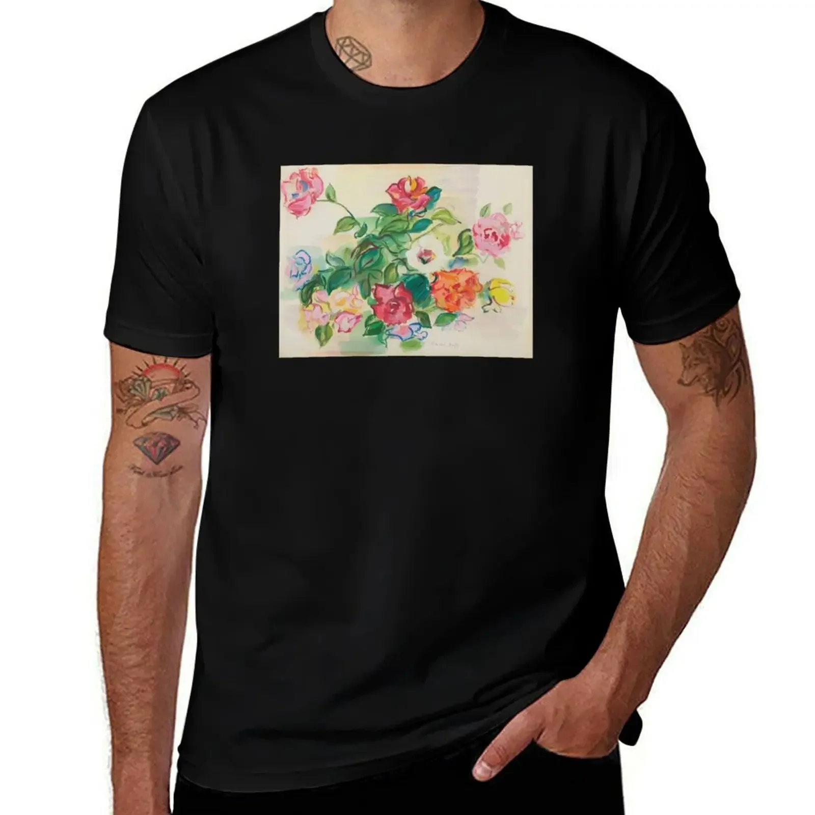 

Raoul Dufy Bouquet de roses T-Shirt boys whites vintage clothes man clothes custom t-shirts men graphic t shirts