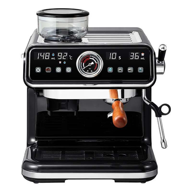 Smart Semi-Automatic Espresso Coffee Machine, Built-in Grinder, Rapid Heating 20Bar Cold/Hot Extraction for Home Brewing