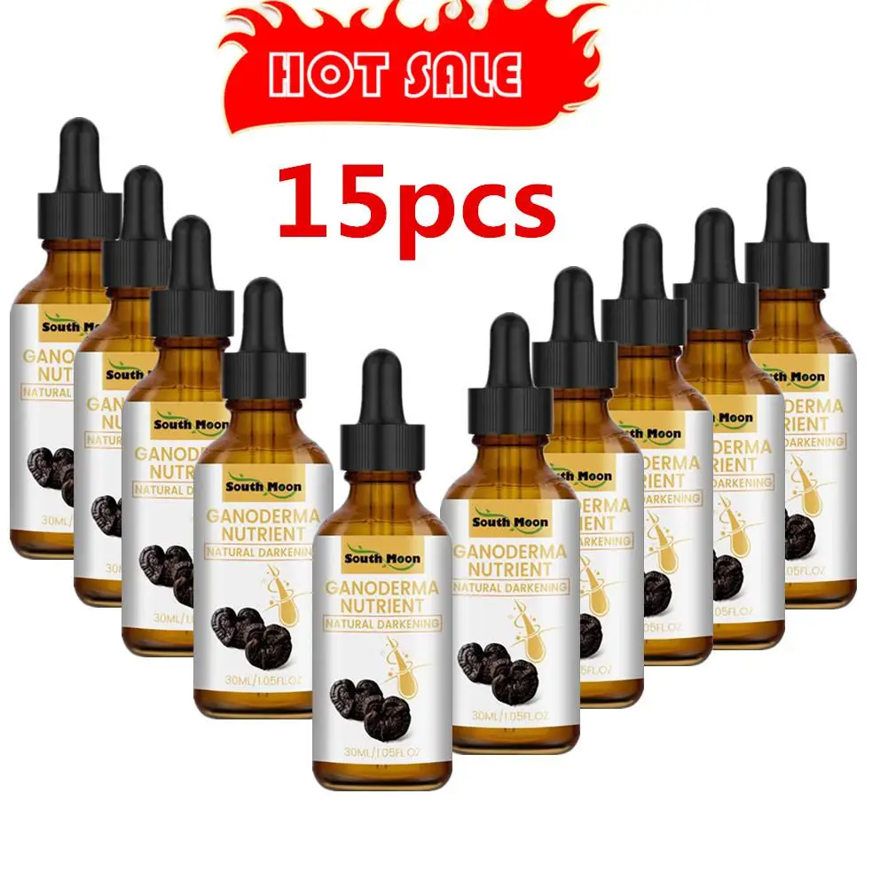 

15xGrey Hair Reverse Serums Ganoderma Nutrient Natural Darkening Serums 30ml Anti-Greying Hair Serums For Promoting Healthier