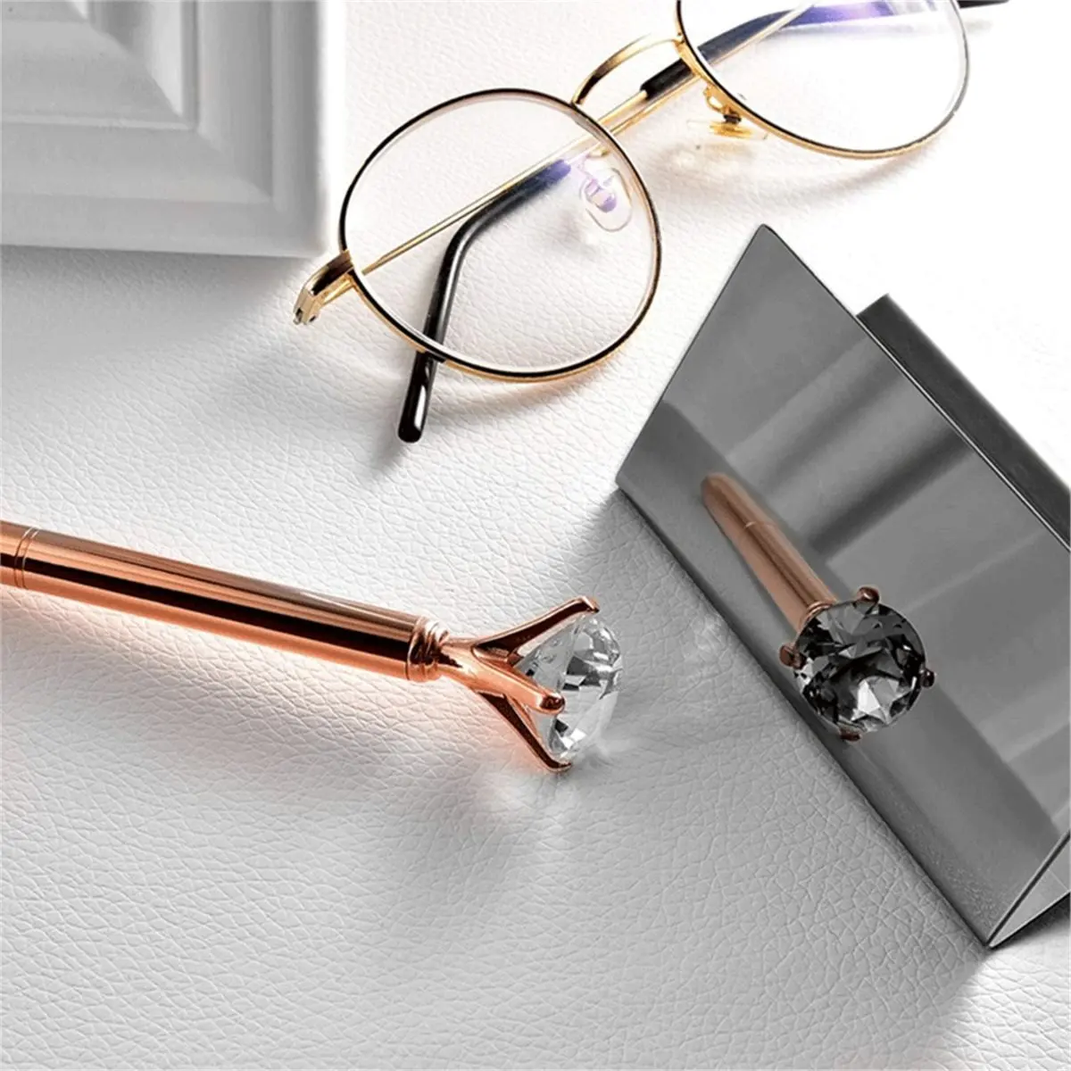 Latest ABBQ-2 Pieces Business Card Holder Desktop Stand Desktop Business CardHolders Desktop Name Card Holders Business