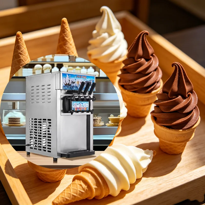 Factory Direct Automatic Stainless Steel Desktop Ice Cream Making Machine Commercial Fruit Ice Cream Machine For Milk Tea