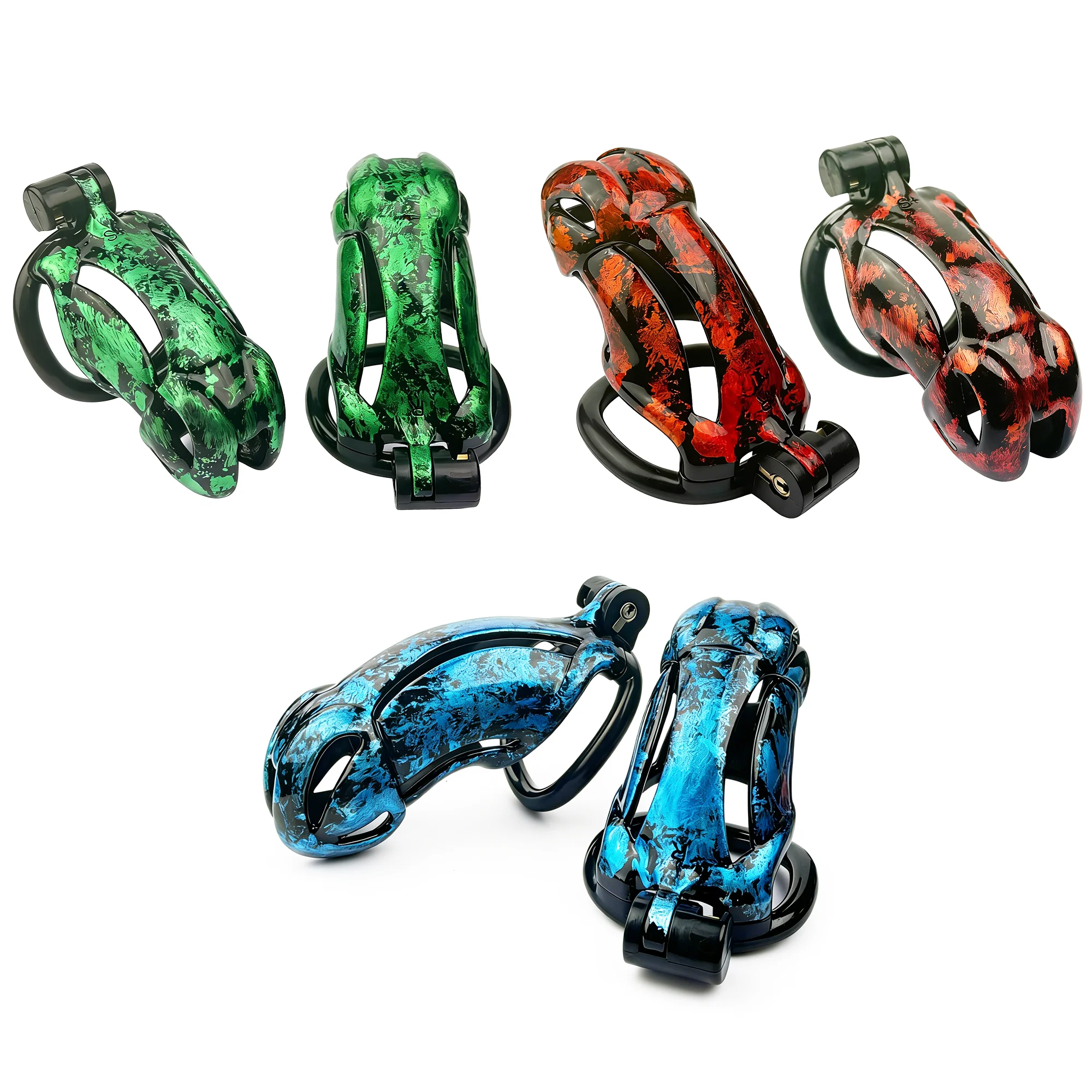 Colorful Gay Male Chastity Device Cock Cage Slave Chastity Lock Sex Toy for Men