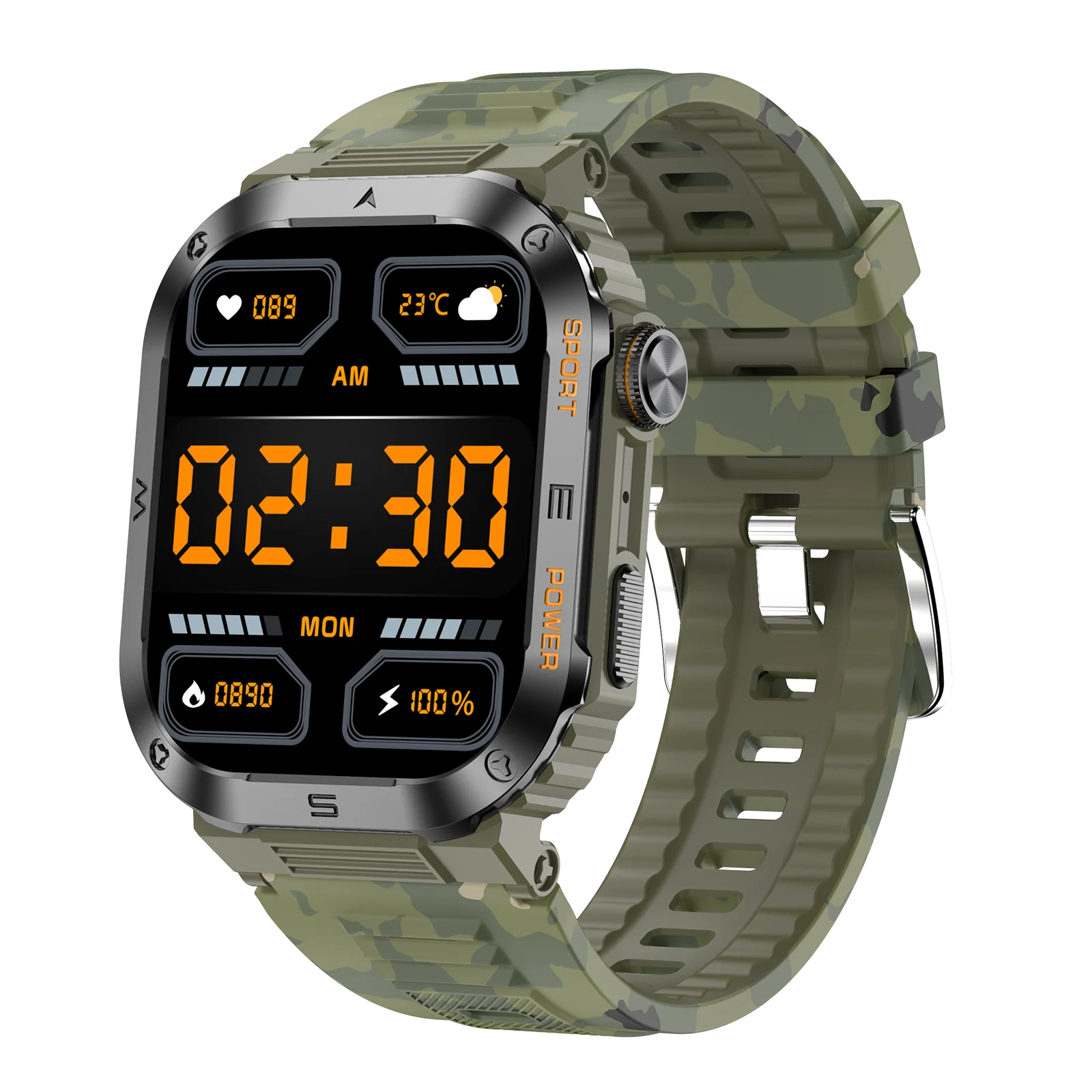 TLCRETE MT39 الرياضة في الهواء الطلق Smartwatch مقاوم للماء IP68 TFT عرض مراقب معدل ضربات القلب ساعة تنبيه iOS عملية FitcloudPro Squa #5