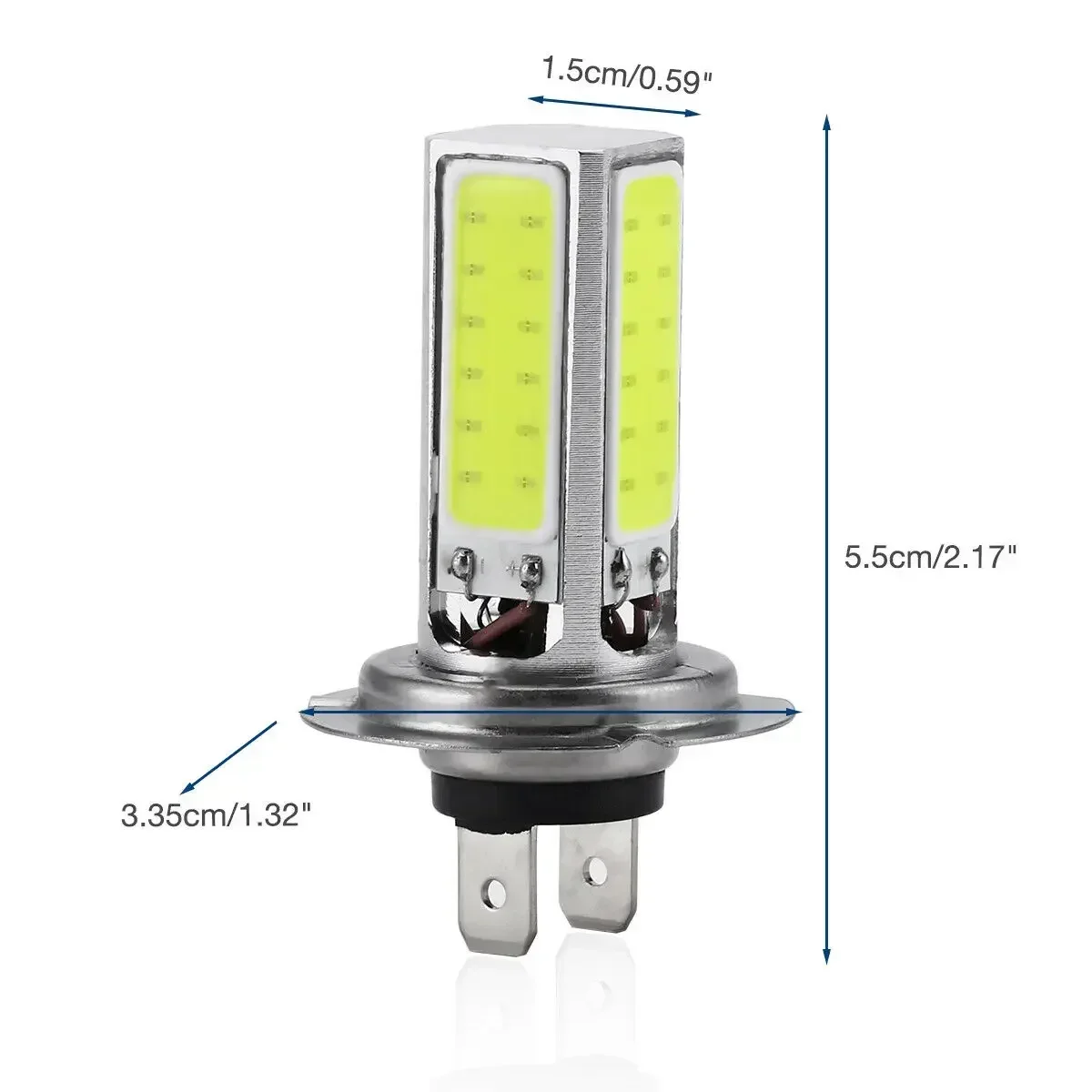 2x H7 COB LED Headlight Bulbs Kit Fog Light High Low Beam Super Bright White DRL H4 H8 H9 H11 9005 9006 Lamps For Car 12V 6000K