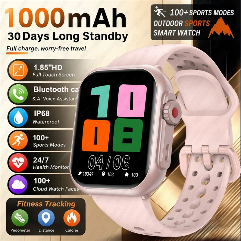 2026 New GPS Track Watch Ultra 2 Smart Watches Women 1000 mAh 1.85