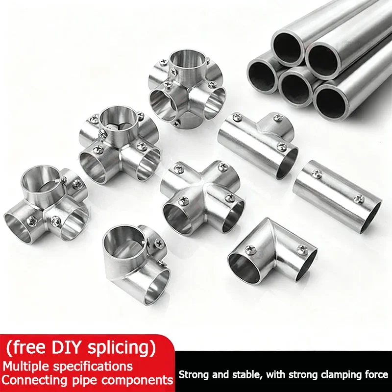 1PCS19-32mmStainless steel Fixed connector Reducing Elbow Butt joint adapter Adapter Coupler Plumbing fittings Joint rod support
