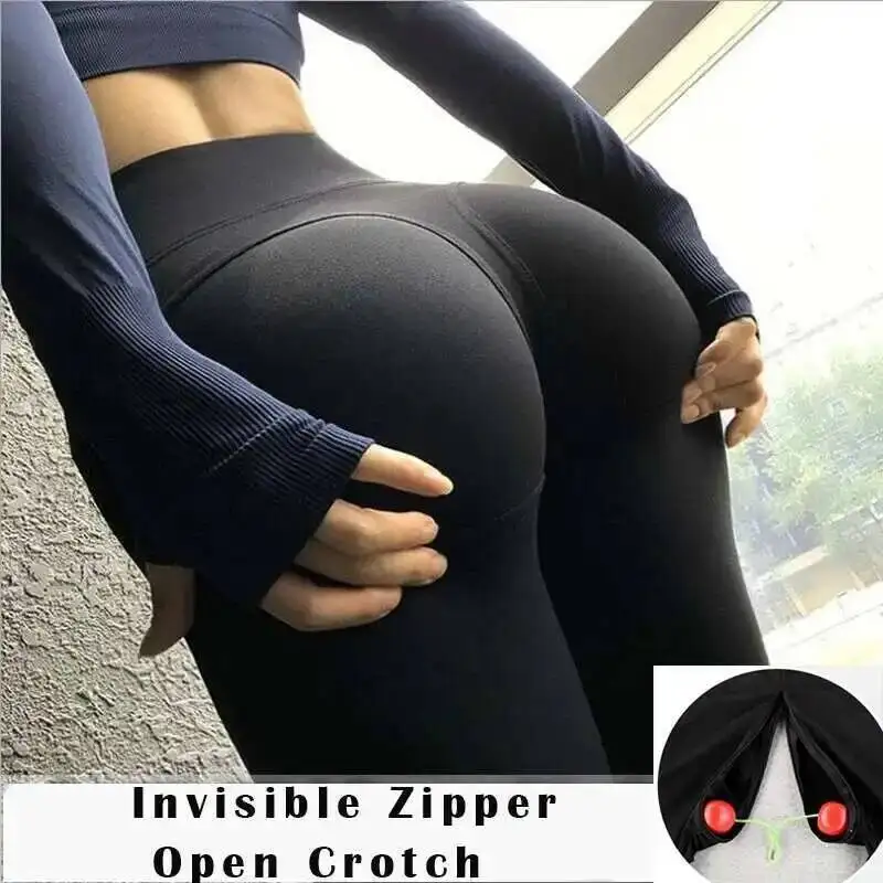 

Invisible Zipper Plus Size Yoga Pants High Waist Sexy Leggings Tight Trousers Women
