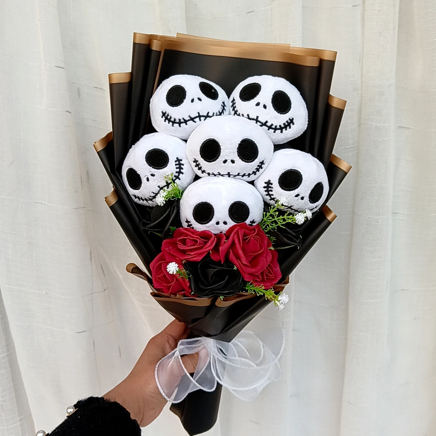 Movie The Nightmare Before Christmas Jack Skellington Creativity Bouquet Funny Skull Birthday Valentine'S Halloween Gifts