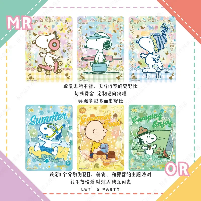 KAYOU Genuine New Peanuts Snoopy Card Peanut Bag Snoopy Marcie Charlie Brown SE Comic Character Collection Cards Kids Toys Gifts