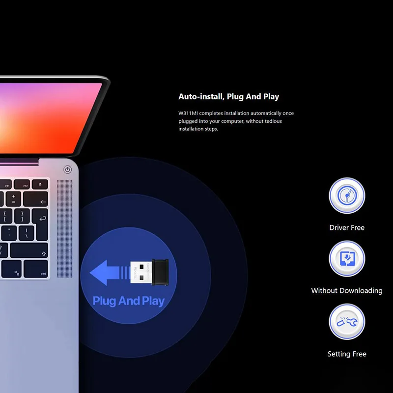 AX300 802.11ax Ricevitore WiFi wireless 287Mbps WiFi 6 Adattatore Scheda WiFi 2.4G Wifi6 USB Dongle PC Laptop Driver gratuito