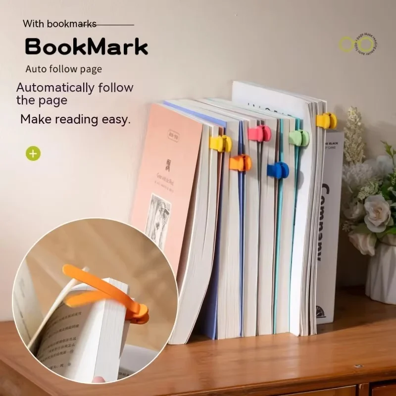 1/3/6PCS Multi Functional Soft Silicone Bookmark Holder Creative Page Separator Bookmark Read Bookmarks Page Marking Bookclip