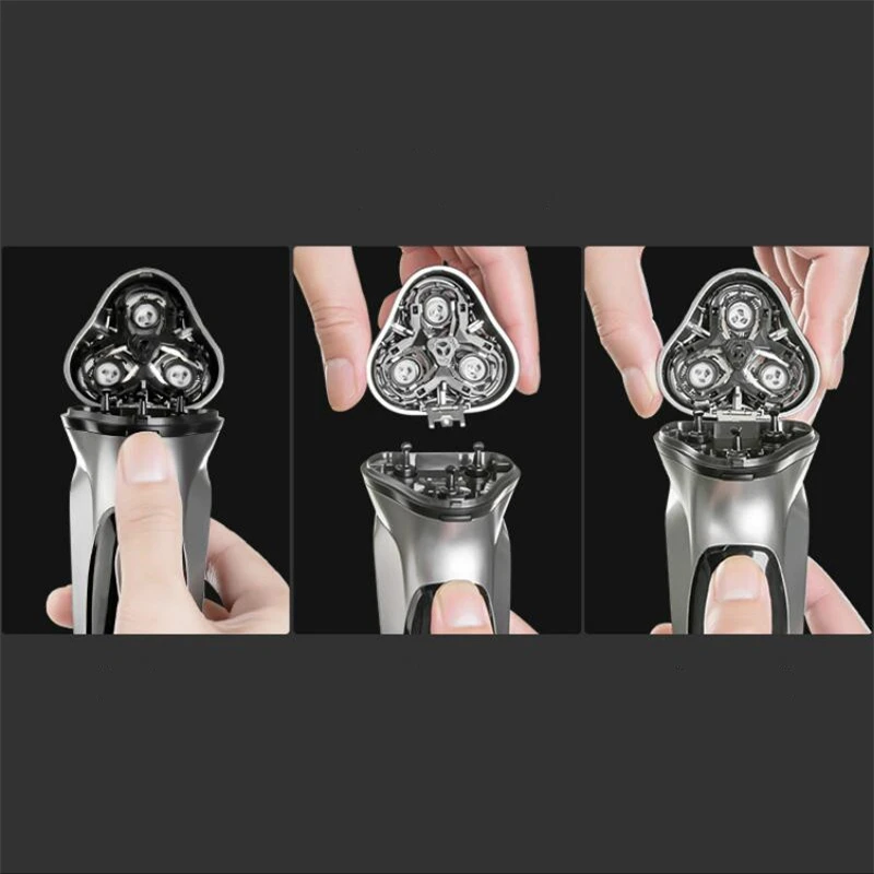 الأصلي Enchen ماكينة حلاقة رئيس ل Enchen الكهربائية BlackStone 3 برو Blackston3 مقاوم للماء طبقة مزدوجة شفرة الصلب استبدال رئيس