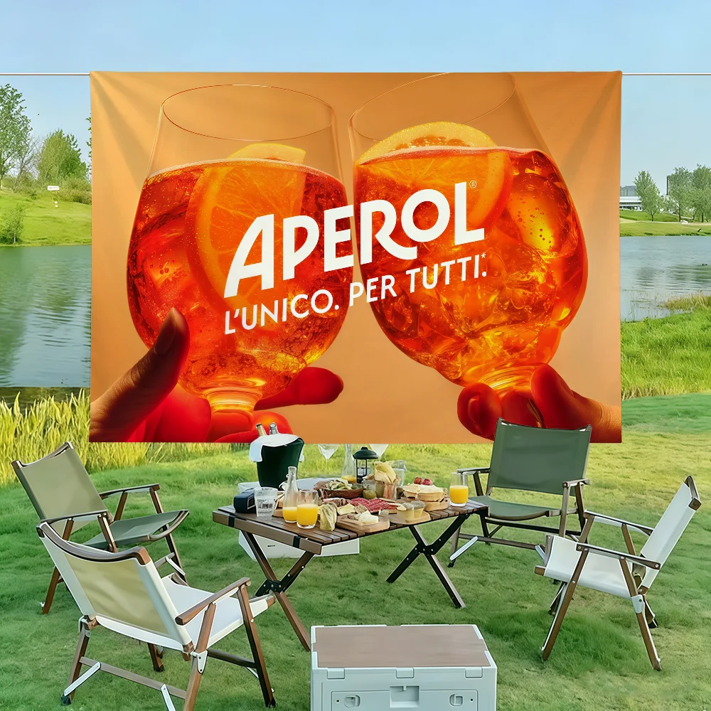 Aperols Spritz Flannel Flag Wall Decorations Home Decor Suitable For Living Rooms Bedrooms Dormitories Parties And Holidays