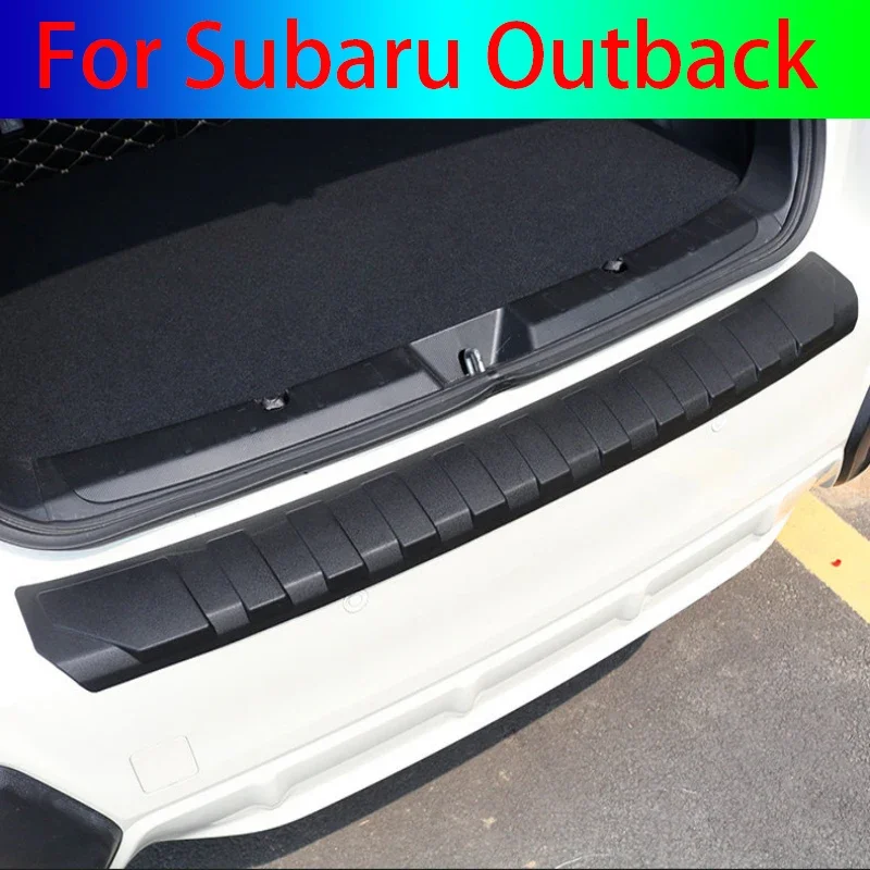 

PP black Trunk Boot plate Rear Bumper Protector Footplate Sill guard Exterior accessories For Subaru Outback 2015-2020 2021 2022