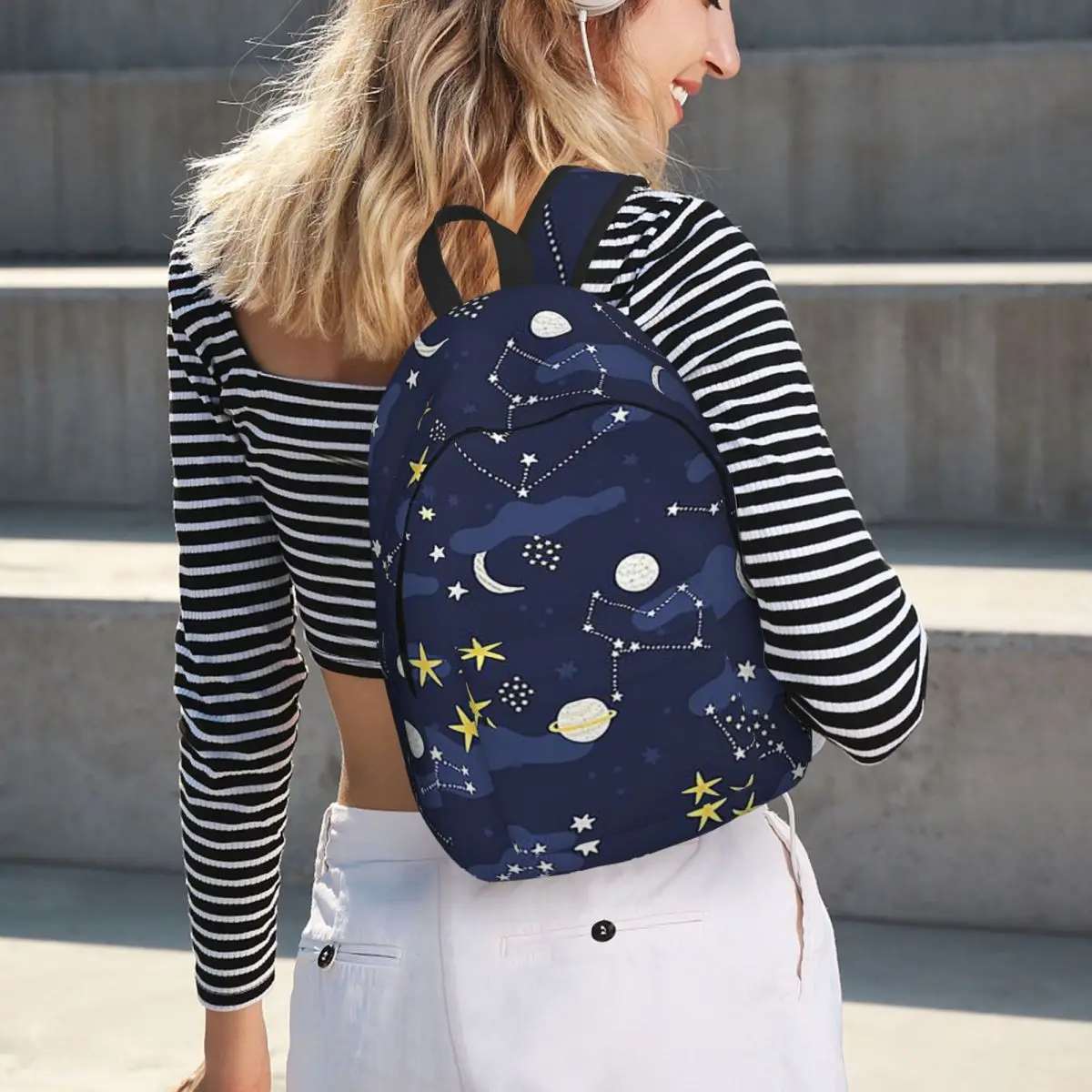 Galaxy Cosmos Moon Stars Astronomy Cartoon Universe Backpack Hot Sale Daypack BookBag School Bag Shoulder Bags for Men Women