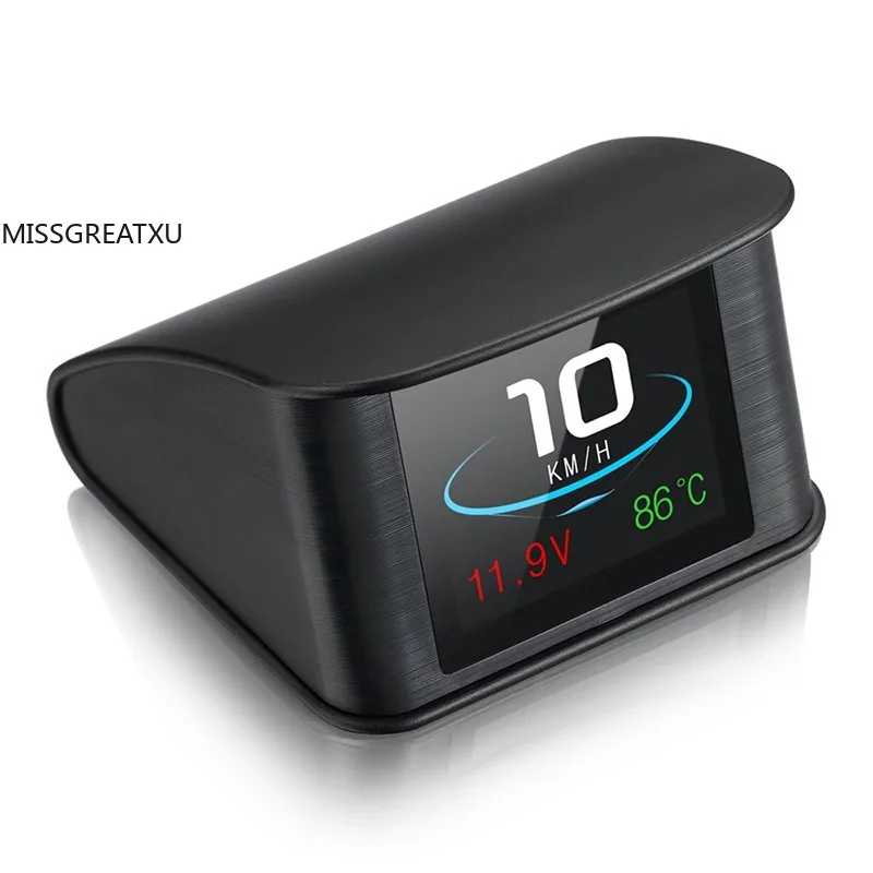 Car Head Up Display P10 2.2 Inch LCD HUD Monitor Real-time Vehicle Speed Voltage Time Detector For Car Modification