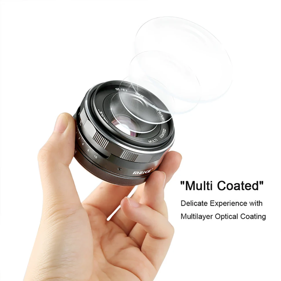 عدسة كاميرا بزاوية واسعة بفتحة كبيرة ، عدسة تركيز يدوي ، متوافقة مع X ، E ، EFM ، M43 ، حامل ، كانون ، فوجي ، سوني ، 25 ، F1.8