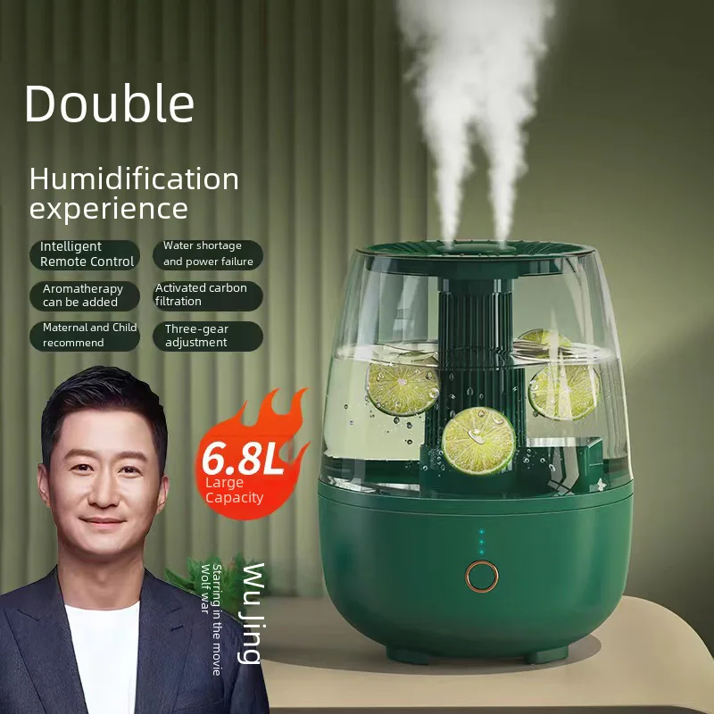 -Border Humidifier Household Heavy Fog Double Spray Hydrating Desktop Bedroom Conditioner Purifier Aroma Diffuser