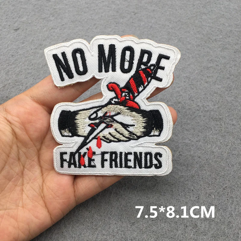 Horror Movie Addict Embroidered Patches Iron On Patches For Clothing Punk Patches Applique DIY Clothes Sewing Decoration