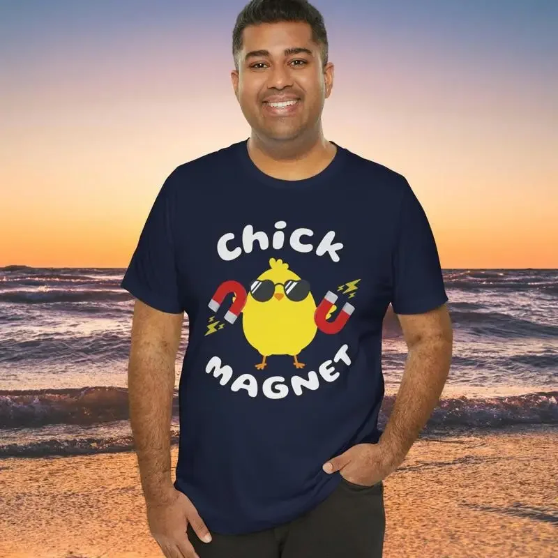 Chick Magnet T shirt Funny Bird Pun Fun Joke