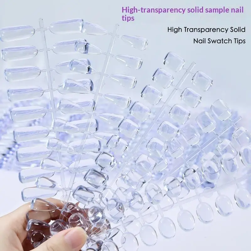 New 120pcs Nail Polish Display Nail Chart Table UV/Gel/Polish Nail Capsule Gel False Tips Display Showing Shelf Flat Bottom