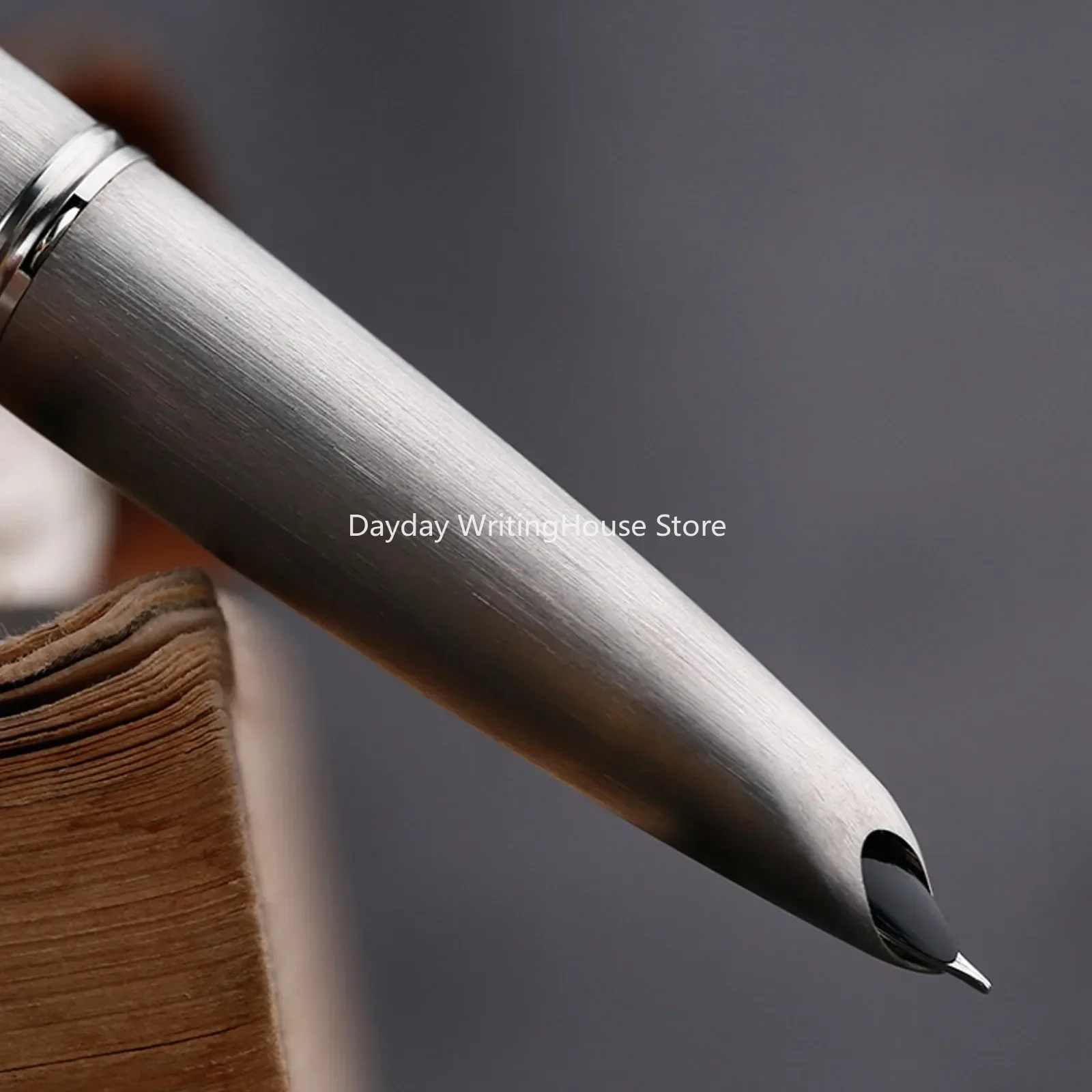 Imagem -05 - Majohn Titanium Alloy Metal Fountain Pen com Conversor Office Business Writing Ink Smooth Pen Ouro 14k 0.5 mm Ti200