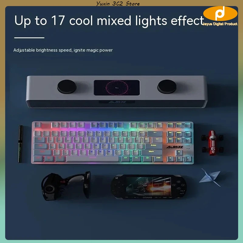 Ajazz Ak40pro 2.4g Wireless Bluetooth Mechanical Keyboard The Third Mock Examination Game Office E-Sports Keyboard 87 Keys Rgb