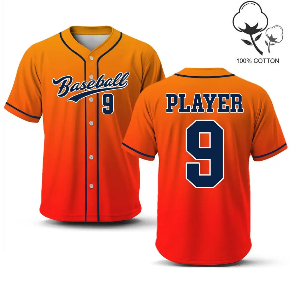 

Brand New Original Baseball Uniform Summer High Quality 100% Cotton Comfortable Sportswear Baseball Lovers Customized Tops