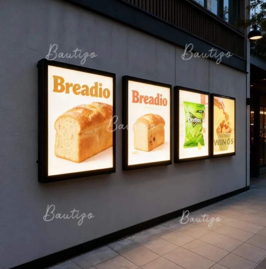 Custom Outdoor Sign Signboard Acrylic Signs Metal Advertising Logo Business Luminous Neon Light Box Wall Board Illuminated Panel