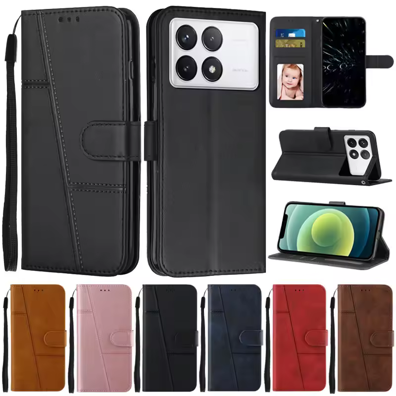 For Xiaomi Poco X6 Pro Case Flip Wallet Book Cover for Coque Xiomi POCO X6 Pro Phone Case PocoX6 X 6 Pro Leather Protective Etui