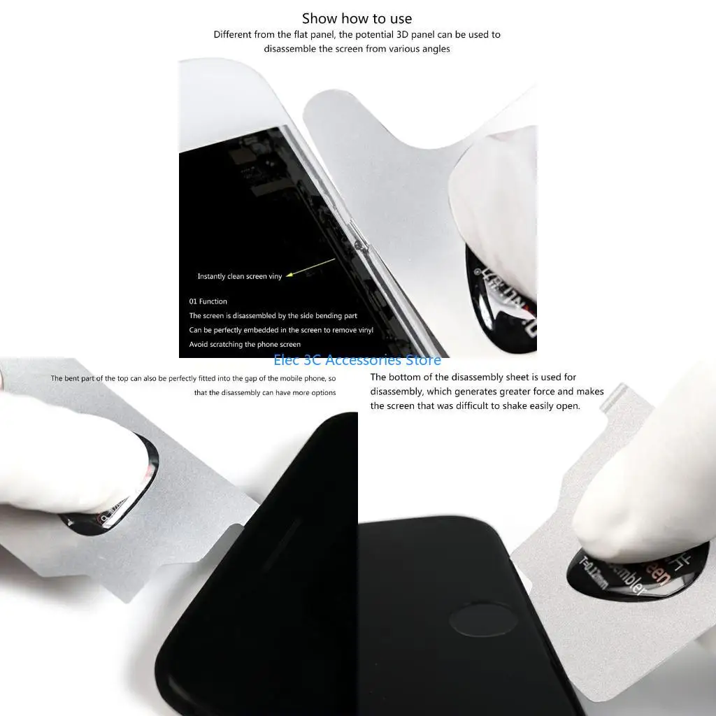 Y51A 3D Disassembly Pieces for phone Repairing Tool for Opening Separating Screen Open Pry Tool Kits