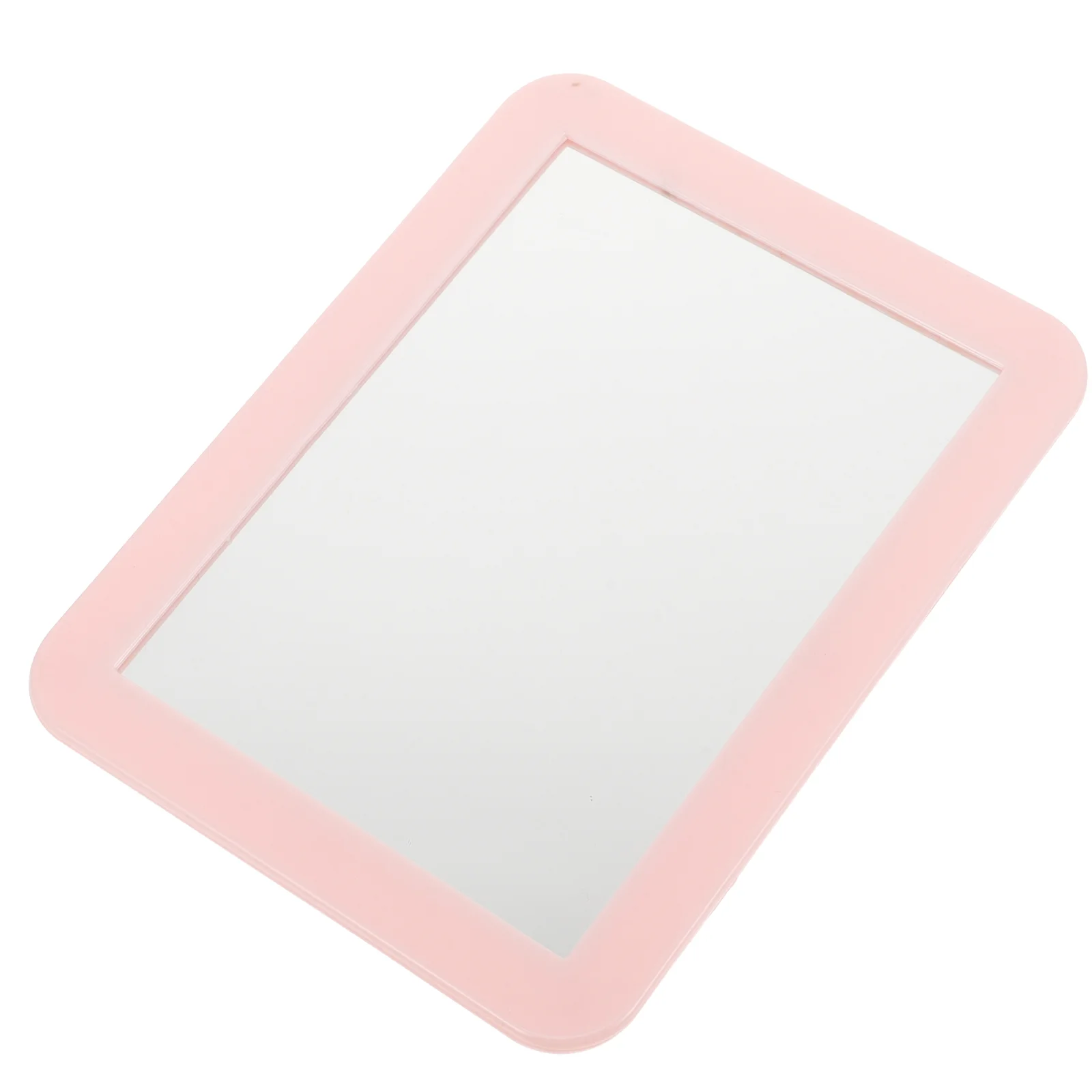 Plastic Magnetic Makeup Mirror Rectangular Multi-purpose That Can Be Attached to The Iron Cabinet (pink) Bedroom for Desk Home