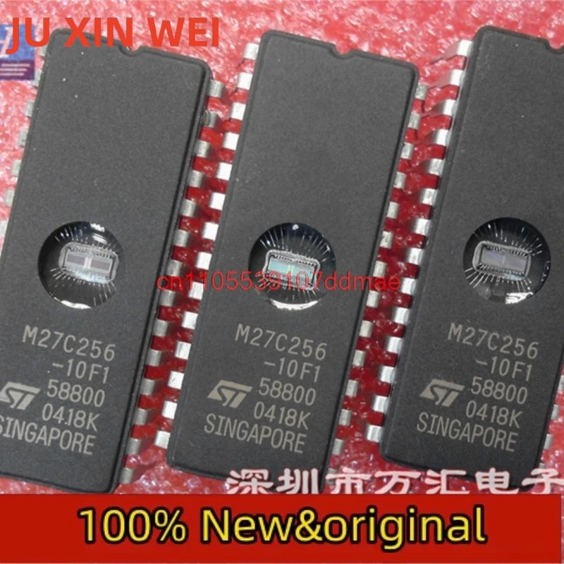 5PCS/ 10PCS M27C256-10F1 M27C256B-10F1 M27C256 27C256  M27C256B DIP28 IC EPROM UV 256KBIT 100NS Memory Chips best Quality
