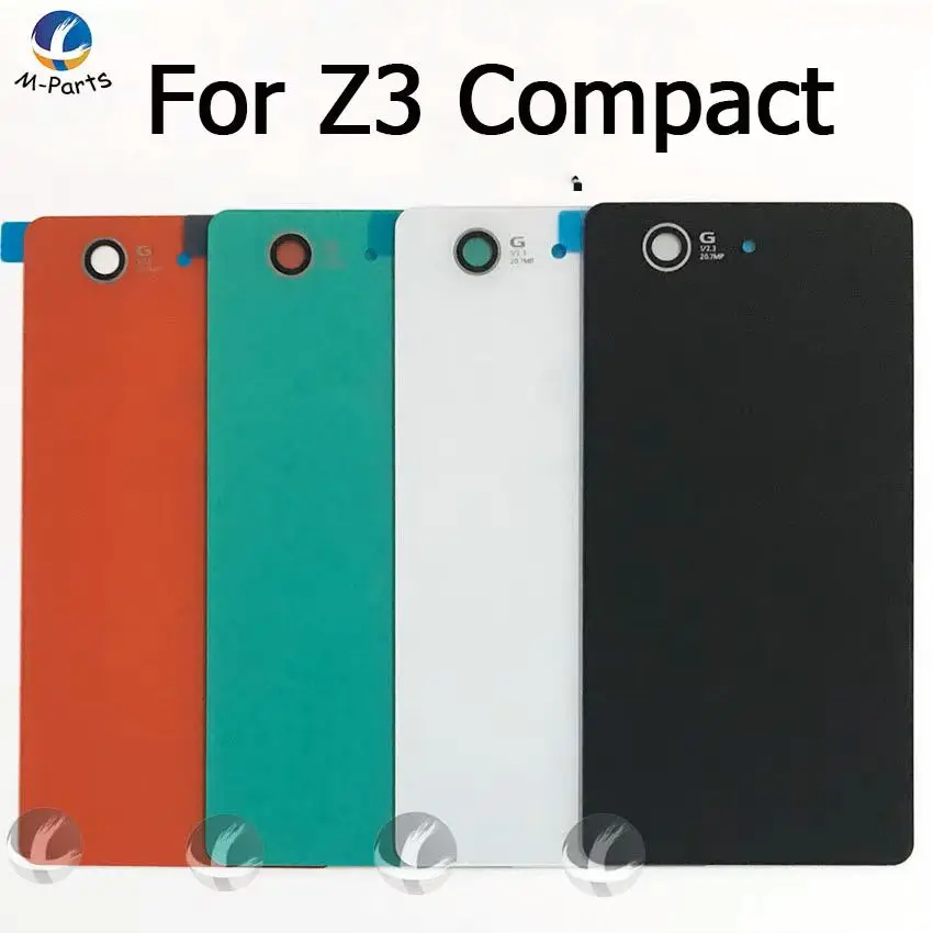 Tampa Traseira de Vidro para Sony Xperia Z3 Compact Z3compact Mini D5803 D5833 com Porta da Bateria e Adesivo