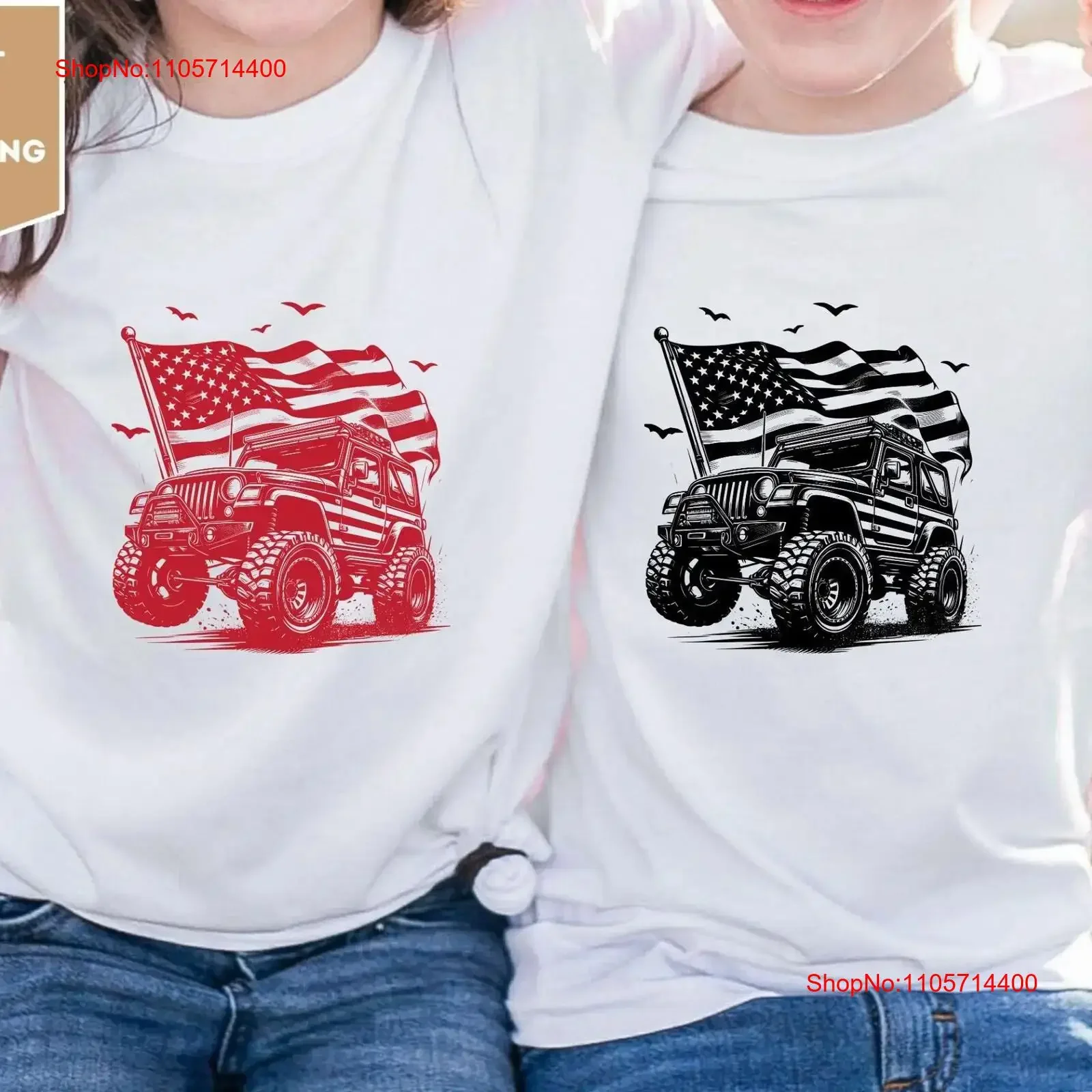 Truck With American Flag T Shirt Offroad Offrad for Men Dad vintage Washed fashion Unisex Top For Everyday Wear Comfortable